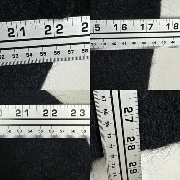 Sezane Black Charles Cardigan Knit Sweater Size Large Mohair V-Neck Merino Wool - Picture 12 of 14